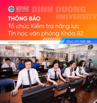 Tổ chức Kiểm tra năng lực Tin học văn phòng Khóa 82