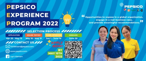PepsiCo Experience Program 2022 (PEP) – Chương trình thực tập được mong chờ nhất tại PepsiCo Foods