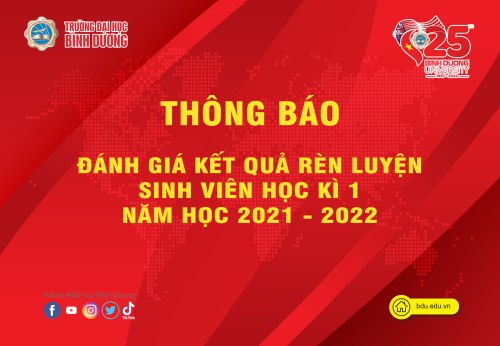 Thông báo đánh giá kết quả rèn luyện sinh viên học kỳ 1 năm học 2021 - 2022