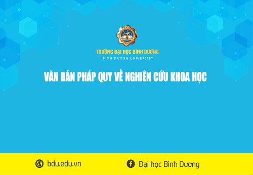 VĂN BẢN PHÁP QUY VỀ NGHIÊN CỨU KHOA HỌC