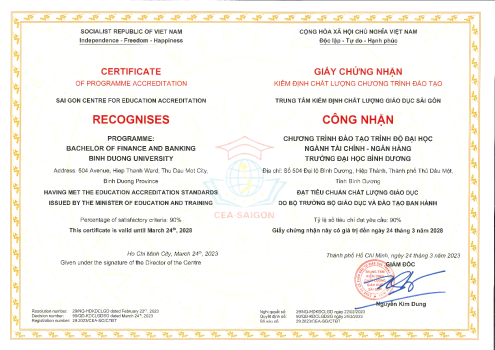 gcn dh binh duong Tai chinh Ngan hang