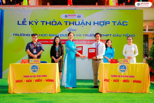 dai hoc binh duong ki ket hop tac voi truong thpt dau tieng