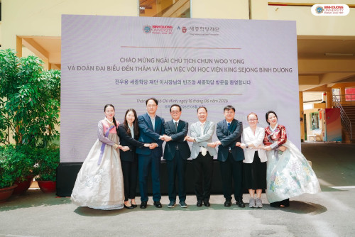 Chủ tịch Quỹ Học viện King Sejong đến thăm và làm việc tại Trường Đại học Bình Dương