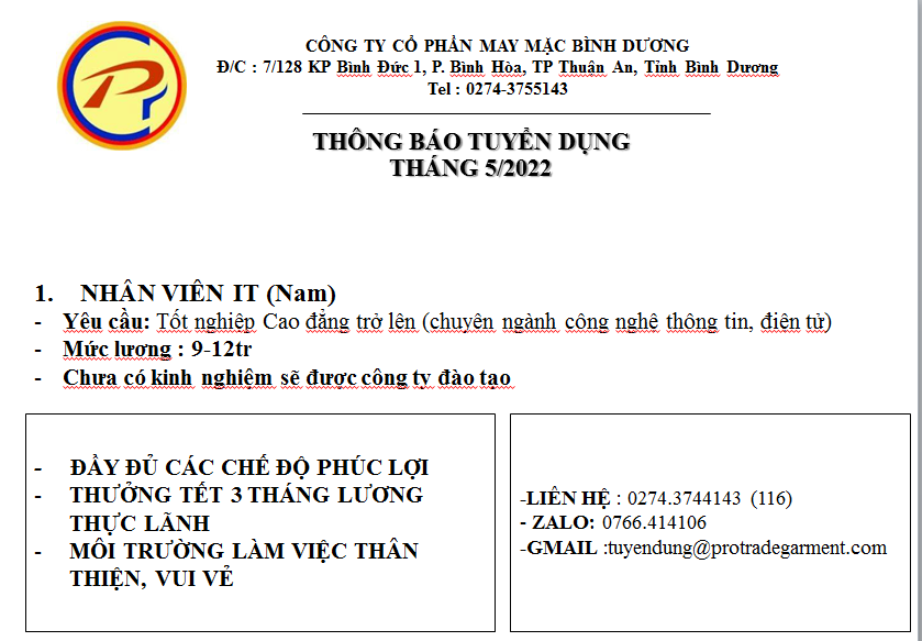 TUYEN DUNG T05 2022